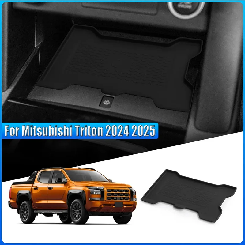 

Беспроводная зарядная панель подходит для центральной консоли Mitsubishi TRITON 24-25, противоскользящая накладка, беспроводная защитная накладка для салона автомобиля.