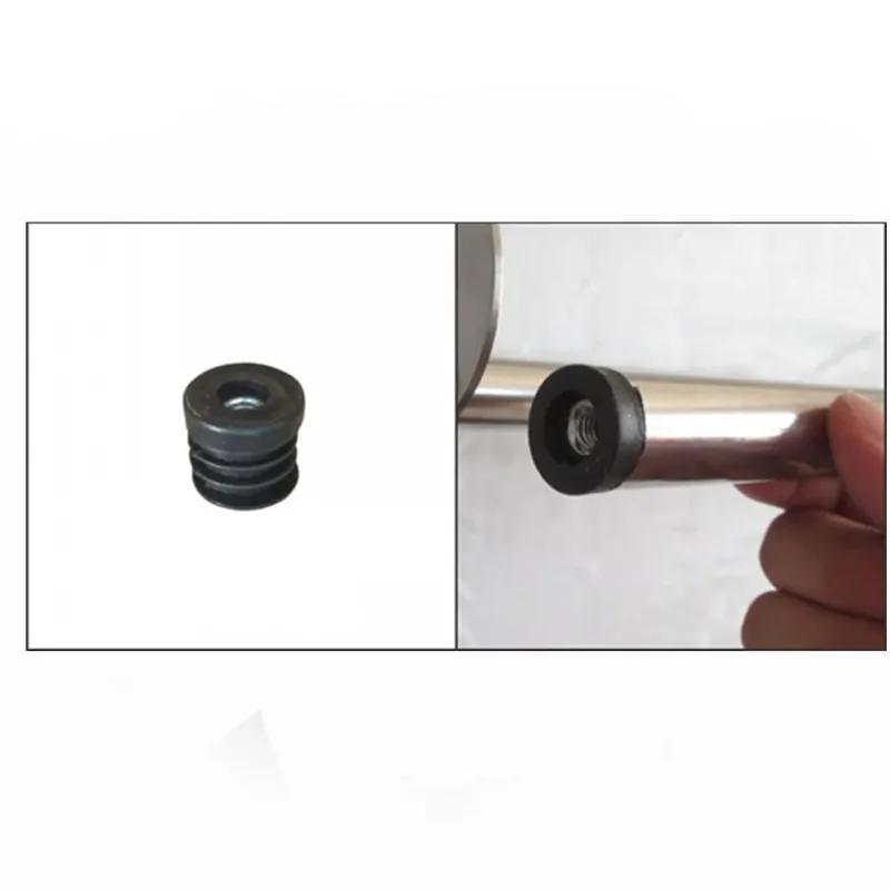 4pcs Square M6 M8  Plastic Pipe Hole Plug with Nut Black Blanking End Cover Chair Leg Cap Protector Furniture Accessorie