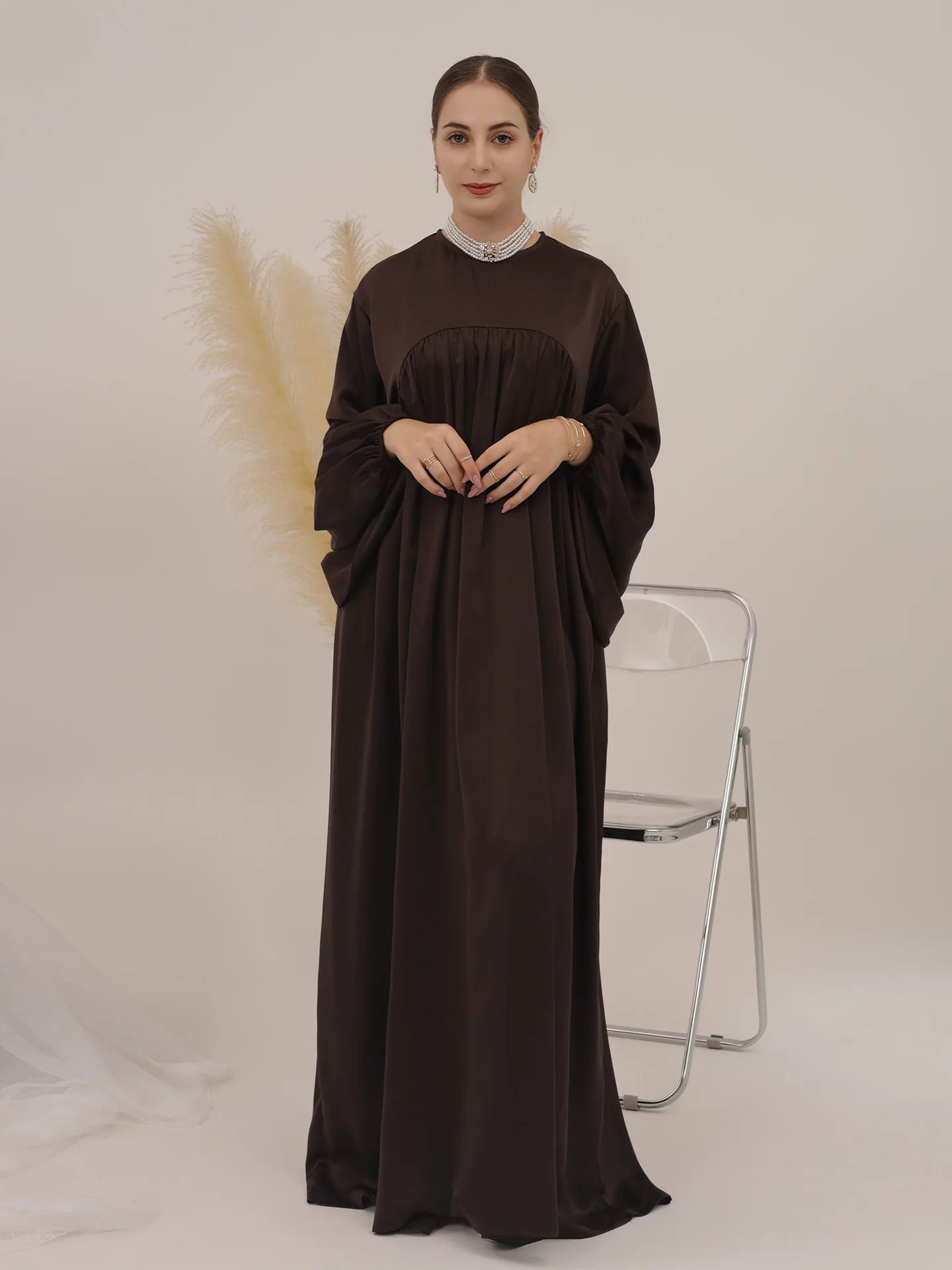 Eid Abaya Dress for Women Solid Maxi Prayer Dresses Woman Party Abayas Ramadan Saudi Arabic Dubai Robe Caftan Vestido Kaftan