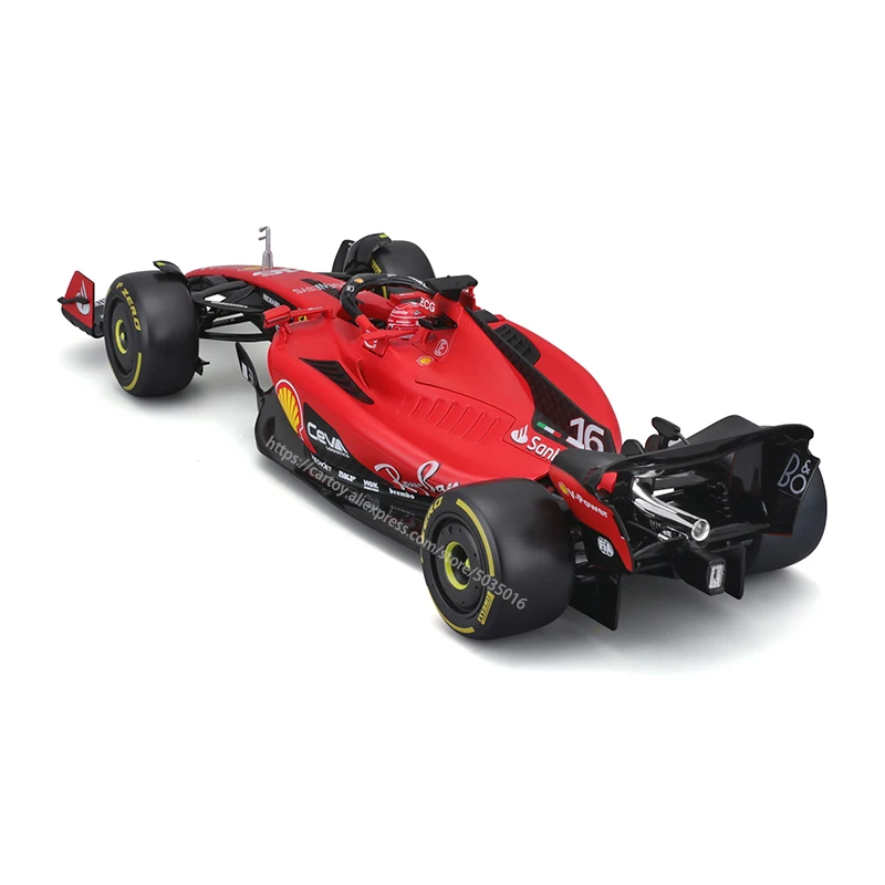 Bburago 1:18 2023 Ferrari SF23 NO.16 Charles Leclerc NO.55 Analog Alloy Super Toy Car Diecast Model Collection Gift