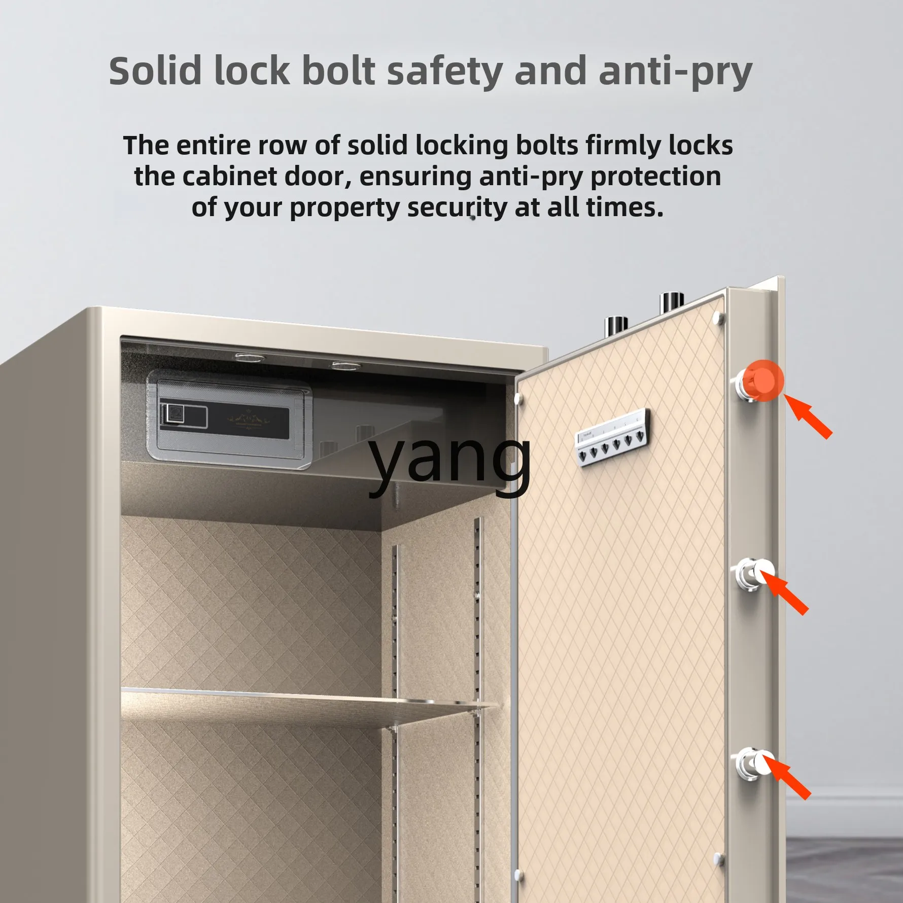 YJQ Home Office Large Large Large Capacity All Steel Safe Password Fingerprint Anti-theft Wall Safe Deposit Box