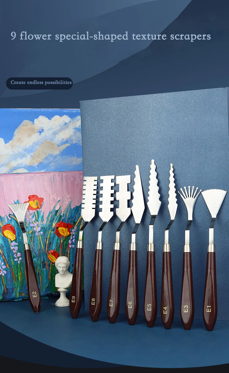 QDLZLG - 21 Cuchillos De Pintura Herramientas De Pintura Espátula De Pintura Esp