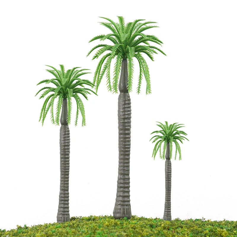 Mini-Palmenmodell, Simulierte Kokospalme für Strandlandschaften, DIY-Sandtisch-Mikrolandschaft, Diorama, 10 Stück – Detail 2