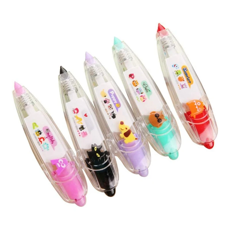 5Pcs Scrapbooking Correction Tape Correction Pen Tape DIY Decorative Correction Tape For Diary Notebook Decoration Easy Install