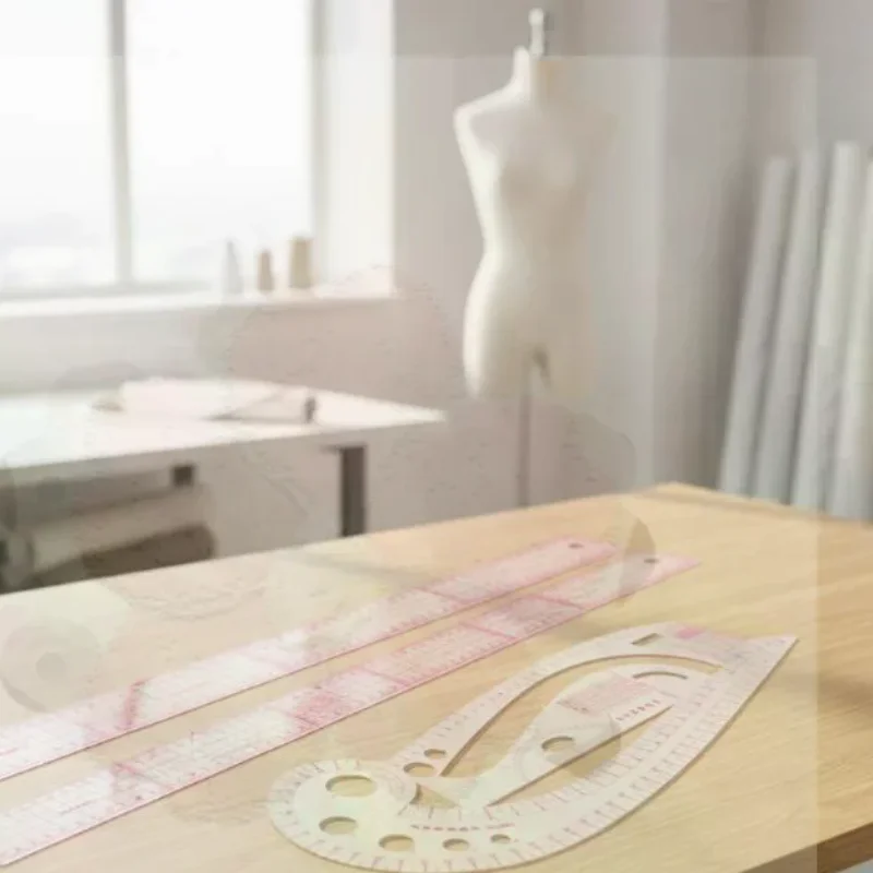 French Curve Ruler Set 6-Piece Multi-Function Flexible Templates for Fashion Design Dressmaking Sewing Projects