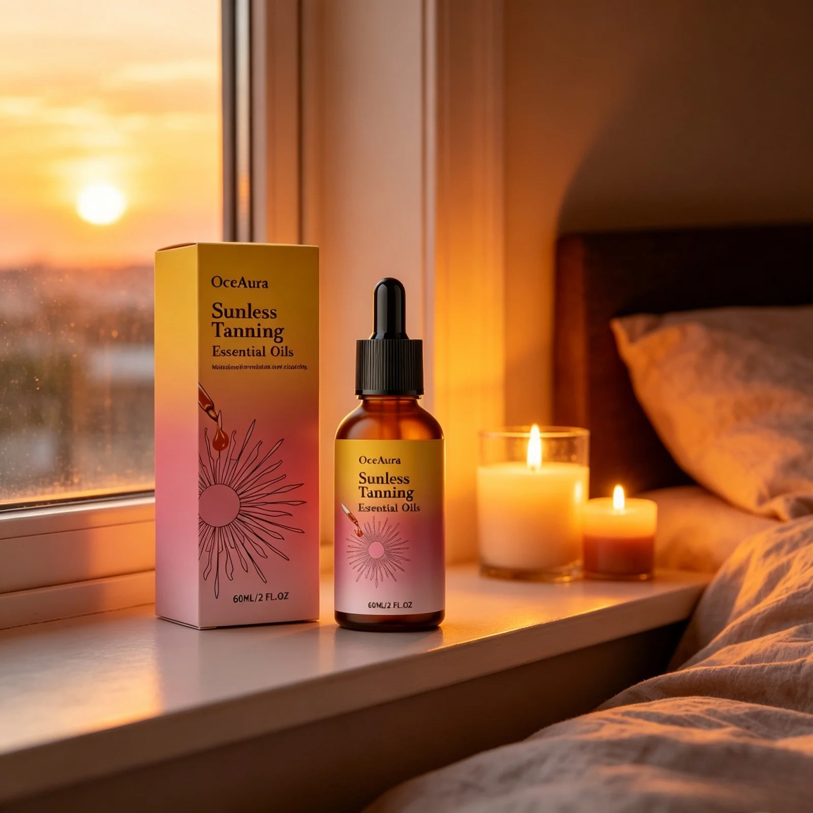 OceAura Tanning Oil Darkening Glow Skin Radiance Enhanced Summer Outdoor Lightweight Sunless Tanning Products Self-Tanning Drops