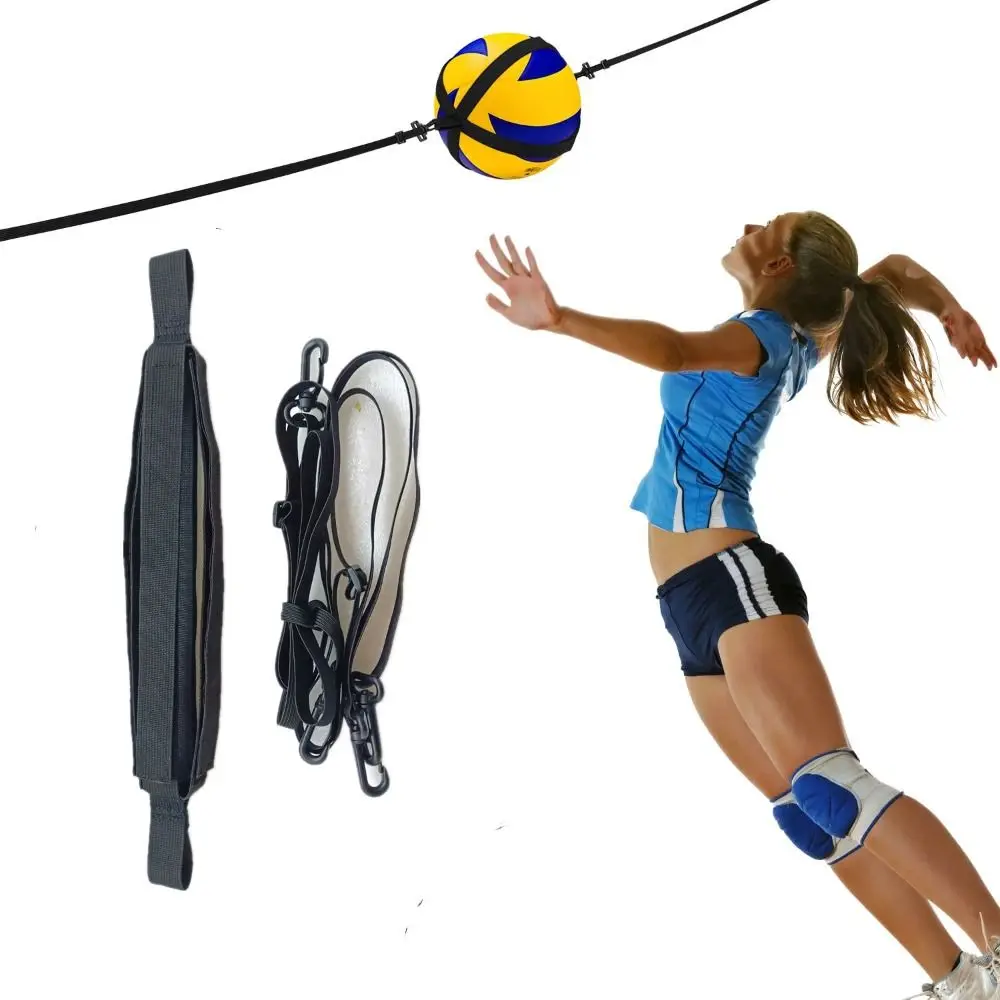 Aiuto per l'allenamento con punte per pallavolo regolabile Attrezzatura per allenamento per pallavolo elasticizzata resistente all'usura Pratico nero