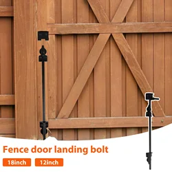 Heavy Duty Iron Gate Ground Latch Cane Bolt Steel Door Latch Bolt Lock Door Stop Hardware For Single Open Door Gate wooden fence