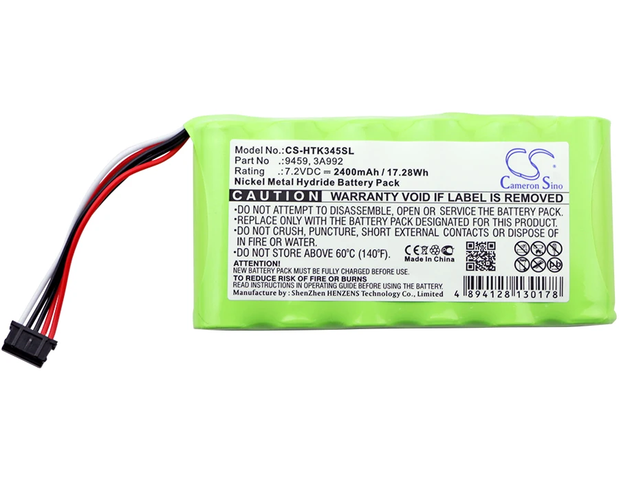 

GreenBatteryPowerCameronSino 2400mAh 7.2V 17.28Wh Equipment,Survey,Test Ni-MH Battery for Hioki 9459,3A992,3196,3197,3455,PW9002