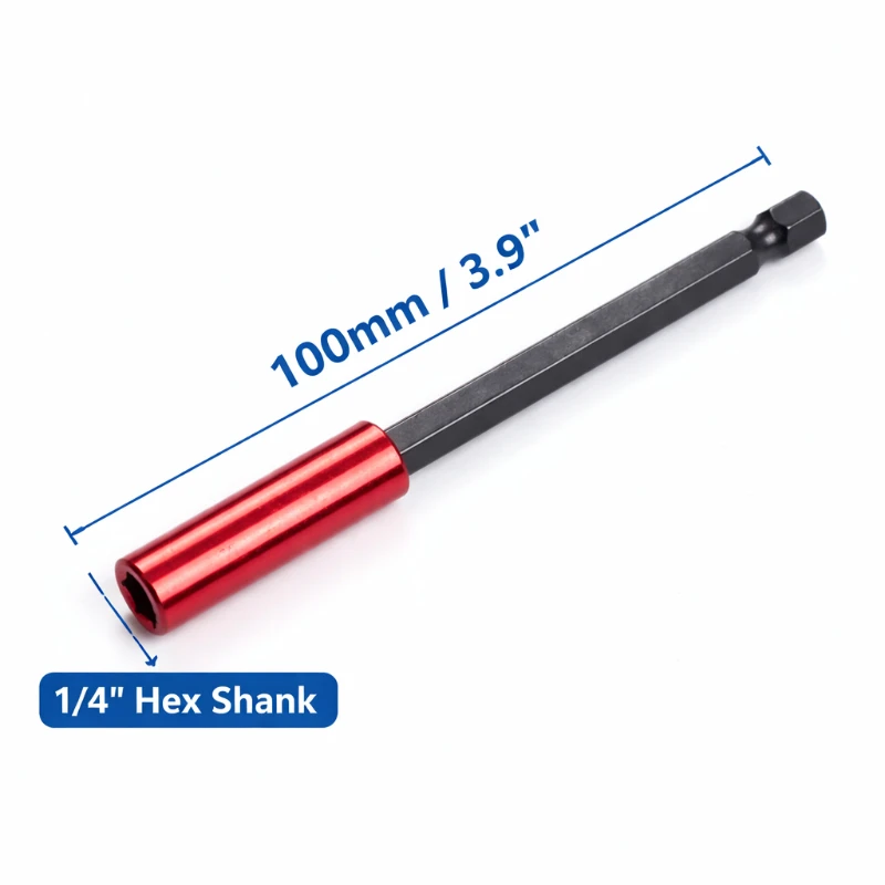 1/4" Hex Shank Magnetische Bit Houder Verlengstuk 60/100/150/300mm Snelkoppeling Schroevendraaier Booradapter