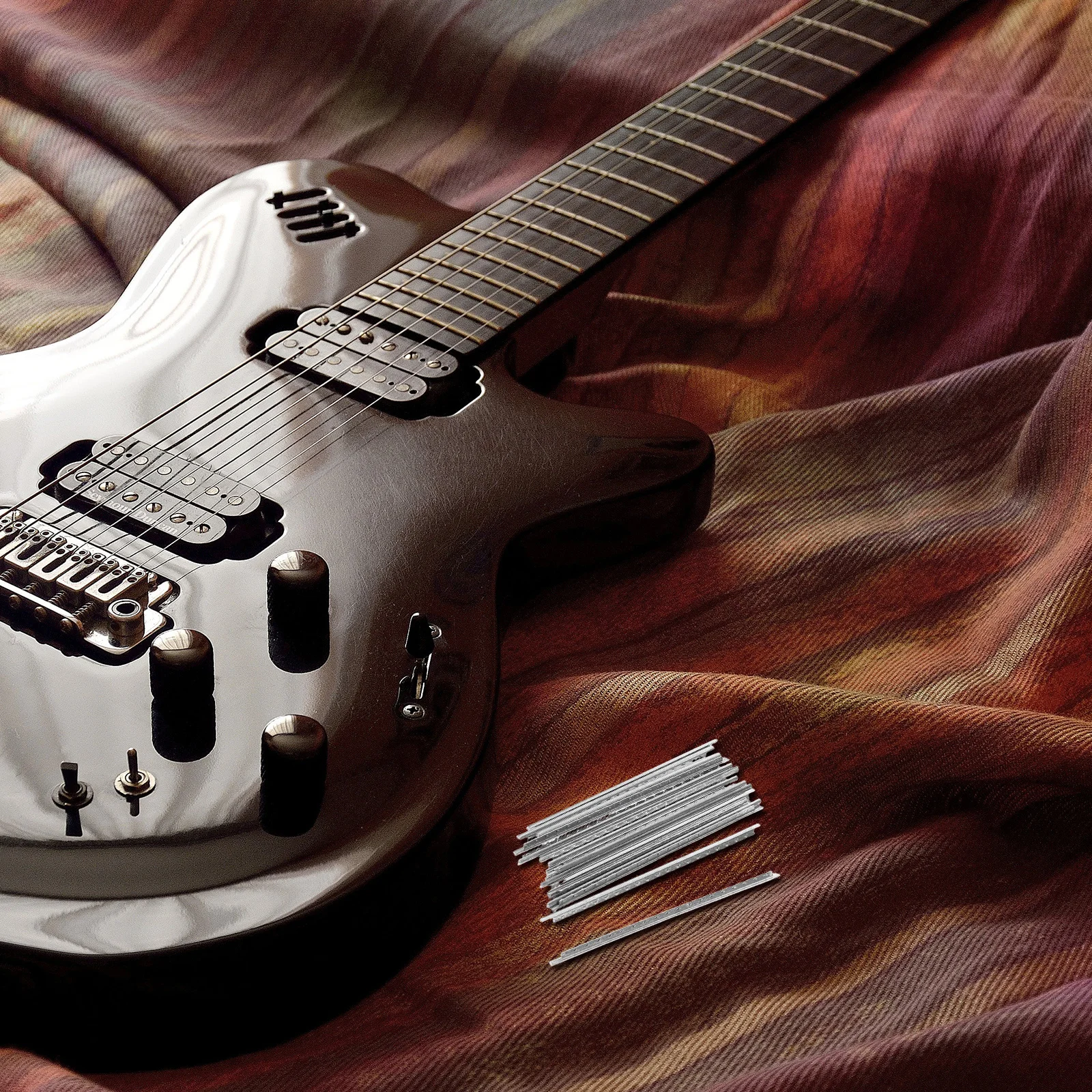 19 шт., набор проводов для ладов, белая медь для акустической классической фолк, ремонт маленькой гитары, запасные части для ладов, гитарные детали