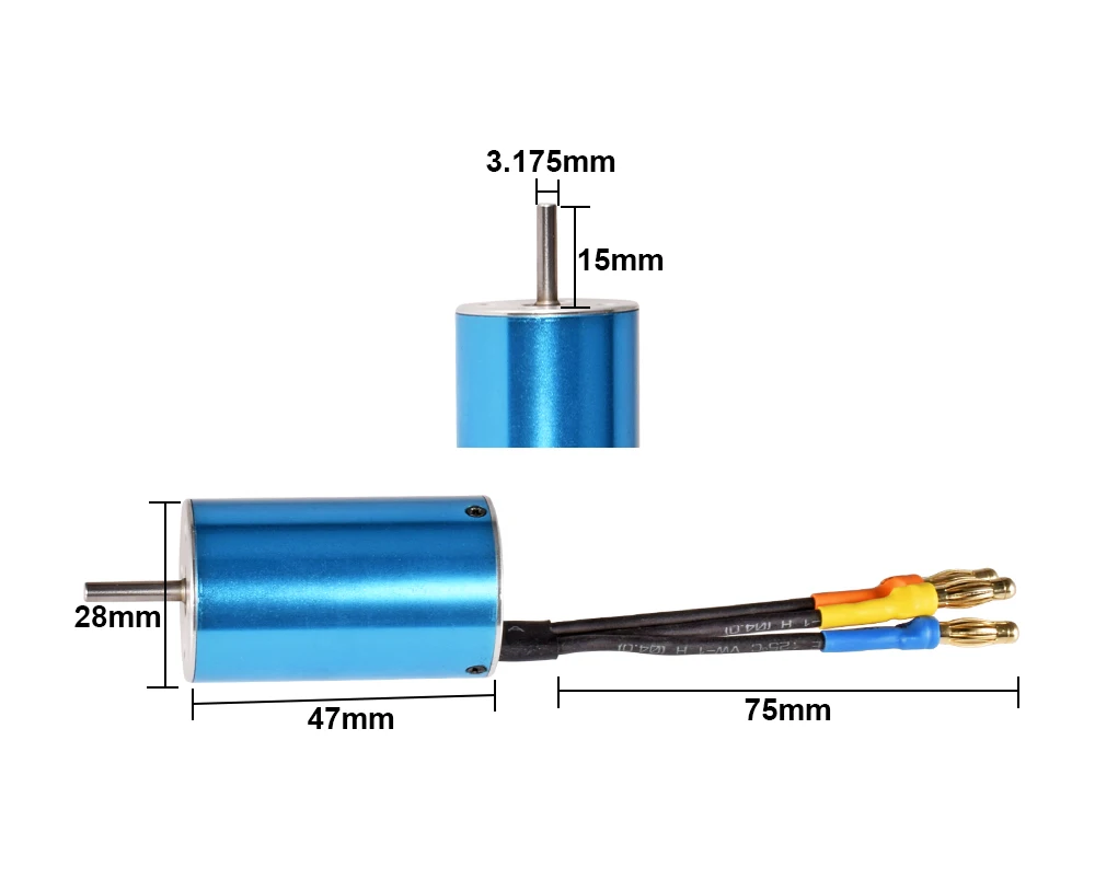 SURPASS HOBBY 2845 Brushless Motor 4500KV 45A ESC Combo Electric Speed Controller Set for 1/14 RC Car Upgrade Parts