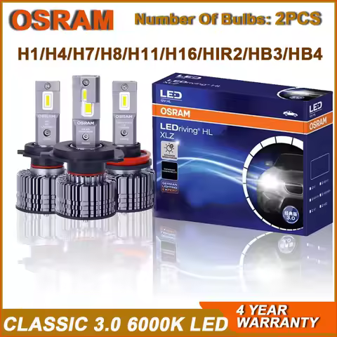 OSRAM LED H7 H4 H1 H11 H16 H8 HIR2 HB3 HB4 LEDriving CLASSIC 3.0 Car Lamp Canbus 12V 40W 6000K Bright White Upgrade Bulb (Pair)