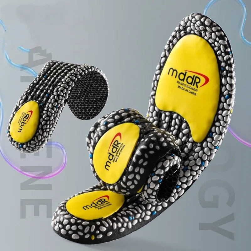Insoles Sports Leisure Sweat-absorbent High Elastic Shock Absorbent Bacteria Anti-odor Breathable Insoles