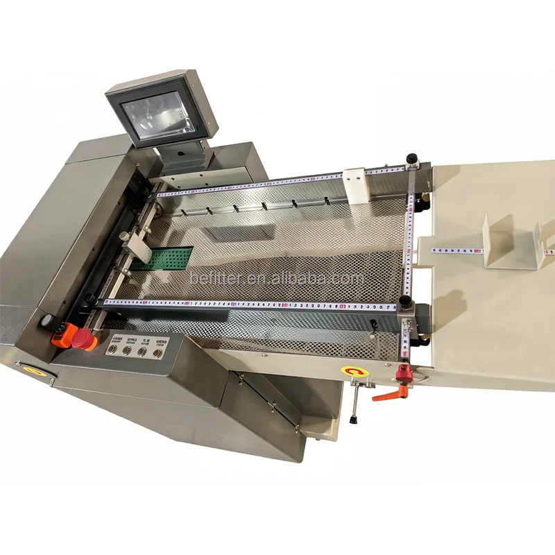 YH-380B Automatic Creasing Machine 380mm Width  Air Suction Creasing and Perforating Machine with High Speed