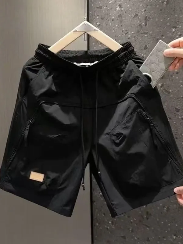 

Men's Summer Workwear Shorts Loose Fit Five-Pocket Thin Sporty Breathable Quick-Dry Straight Leg Mid-Length Polyester Fiber