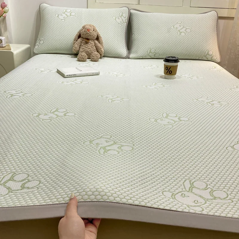 New Ice Bean Summer Mat for Bed  Air-Permeable Sleeping Naked Cooling Mat Adult Child Coolness Soft Bed Mat Cool Down Bed Pad