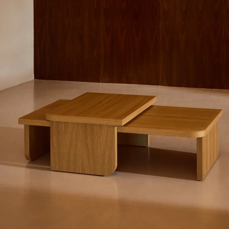 Modern solid wood sofa side table set, suitable for hotel, home, office, living room, cafe/tea room or villa use