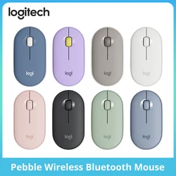 Logitech PEBBLE Wireless Bluetooth Mouse Dual Mode Mute Office Mouse Girls Compact Portable Laptop Ipad Tablet Mouse