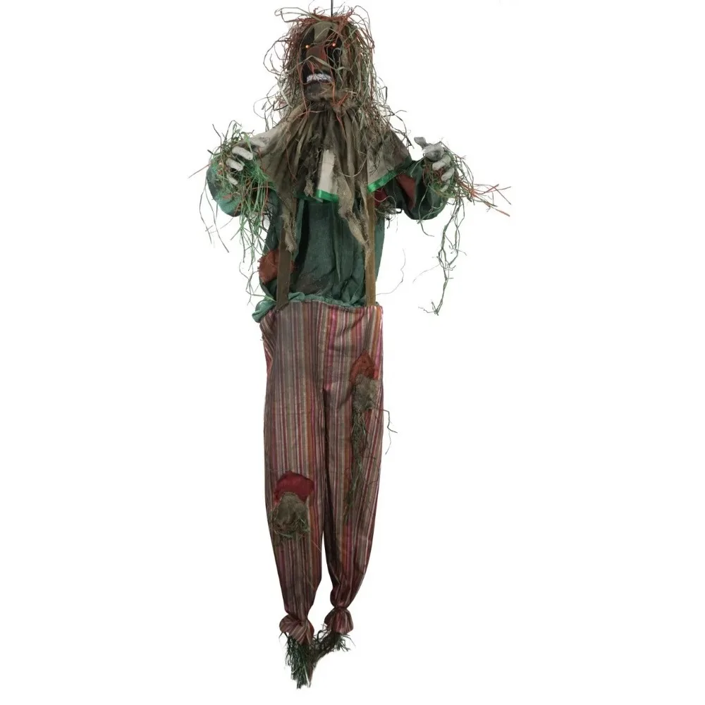 

Decoration Halloween Party Decorations 5 Foot Animated Light Up Hanging Scarecrow Clown Free Shippng Halloween Home Decor Garden