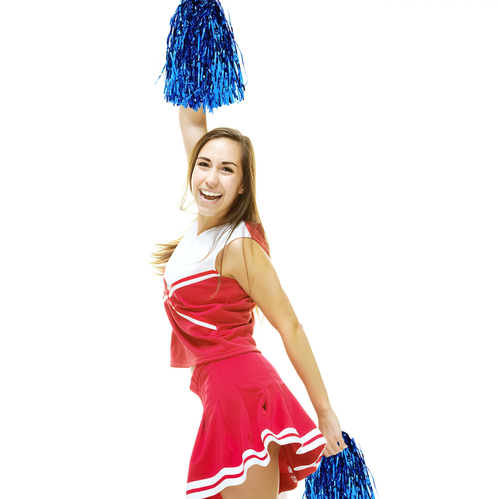 24-teiliges Cheerleading-Pompons, Cheerleader, Cheerleader, Tanz, Jubelstütze, Squad, Rot, Spirited