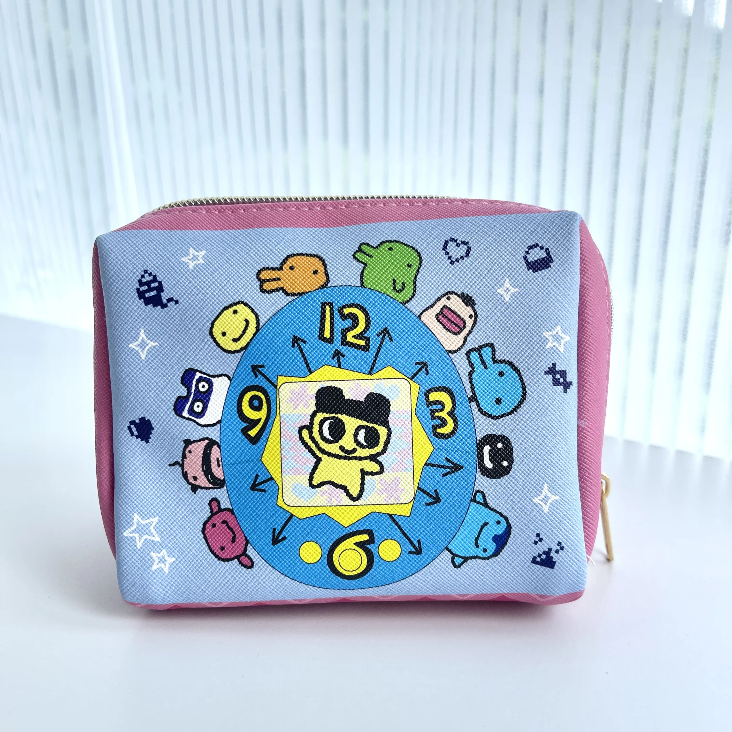 

Cute Cartoon Tamagotchi Pu Storage Bag, Makeup Bag Zipper Bag Small Item Storage Bag Female Storage Products