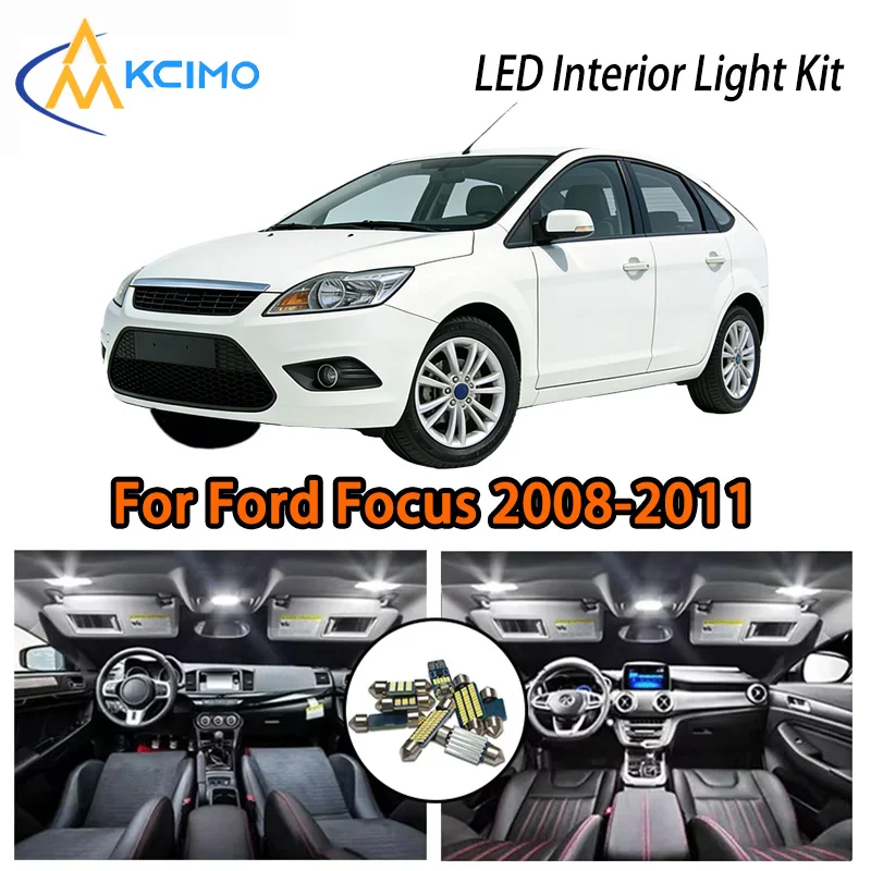 

KCIMO For Ford Focus 2008-2011 Premium LED Interior Kit - 2 Colors , Quick Installation, Long-Lasting