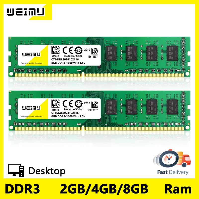 DDR3 4Gb 8Gb 2Gb Desktop Memoria 1066 1333 1600 Mhz PC3 8500 10600 12800U 240Pin 1.5V udimm Geheugen Ddr3 Ram