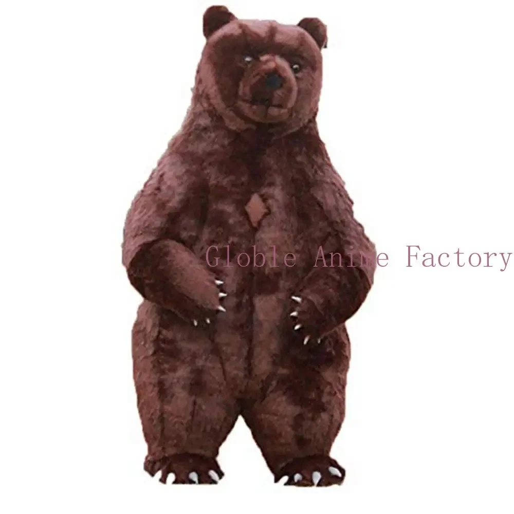 Giant Inflated Bear Costume Adult Roaring Bear Blow Up Bear Suit Funy Halloween Cosplay Fancy Dress Animal Character Stage Gift