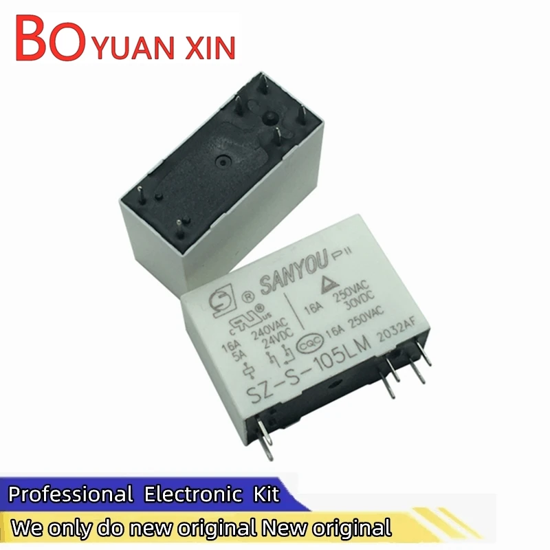 New original SZ-S-105LM 16A SANYOU relays replace SMIH-05VDC-SL-A HRM2H-S-DC5V-A Small power relay