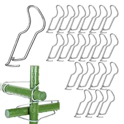 20pcs Plant Trellis ConnectorClip Hook Garden Vegetable Plant Grape Support Vine Fastener Fixing Buckle Plant Lawn ForGreenhouse