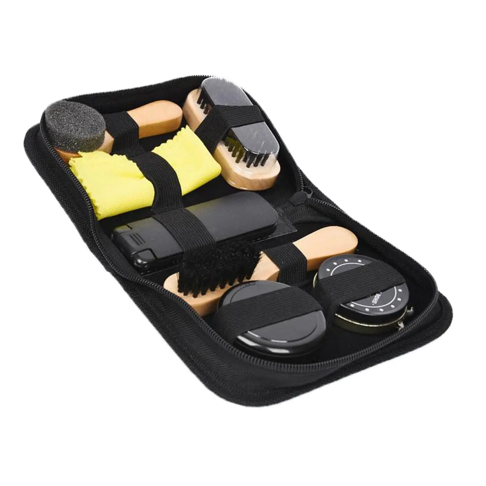 7 Pcs/ Shoes Portable with Storage Bag for Leather Shoes Boots Sneakers Cleaning Set Brush Shine Polishing Tool