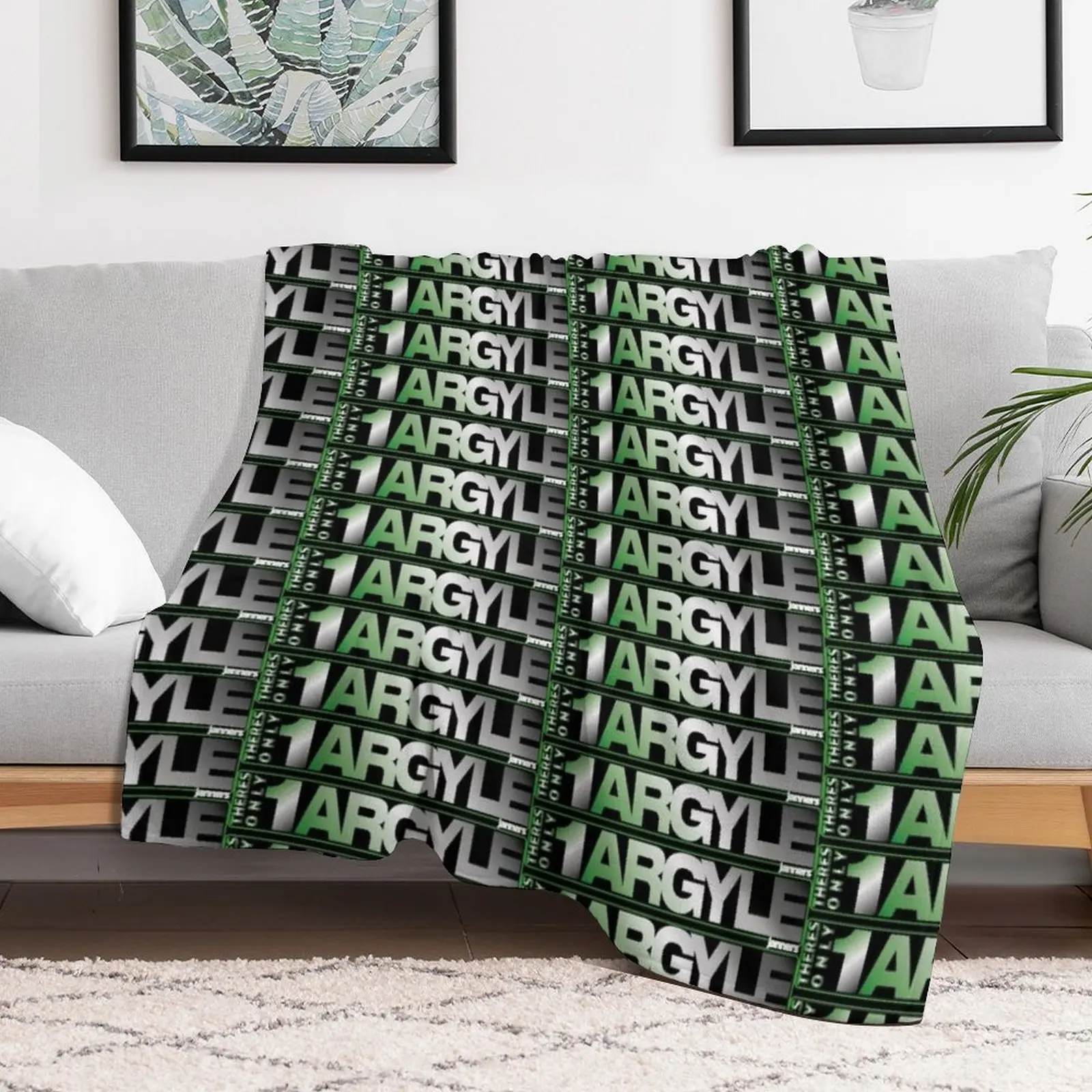 Therea??s Only One Argyle Throw Blanket Stylish Couch Blanket for Home Living Room