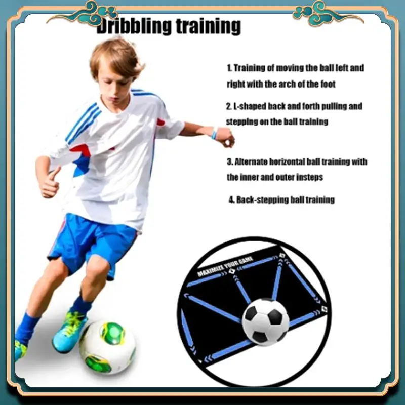 

Latest Football Footstep Training Anti-Slip Floor Mat Ball Control Footstep Carpet Indoor Sound Insulation Fitness Mat