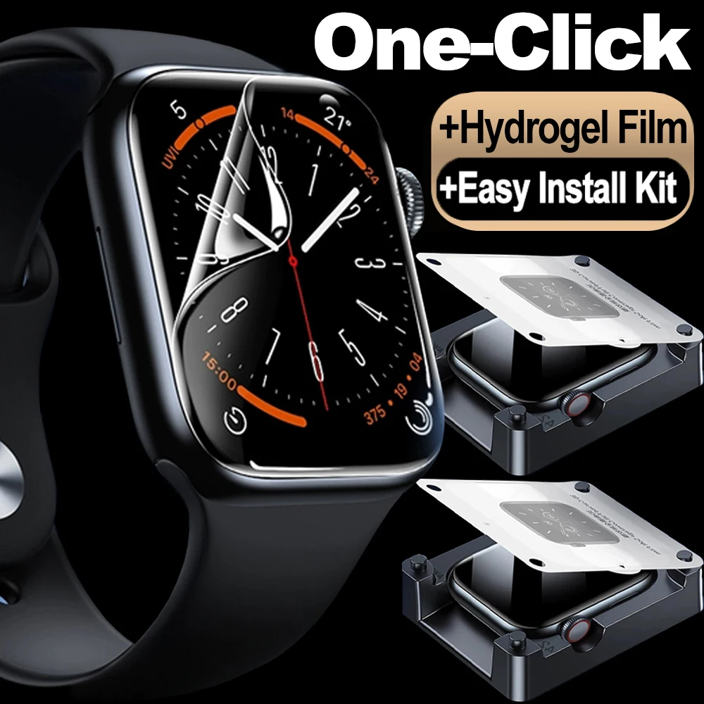 

Гибкие гидрогелевые пленки с комплектом автоматического выравнивания для IWatch Series 11 42 мм 46 мм IWatch Ultra3 49 мм SE3 40 мм 44 мм Защитная пленка для экрана