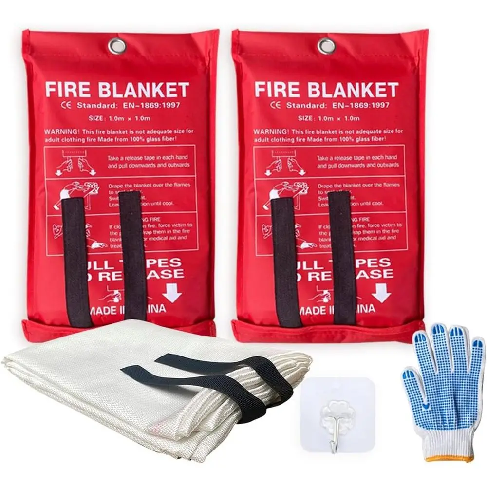 

Extra Large Fire-Resistant Blanket 79x79 for Home, Kitchen, Restaurant Use - Reusable