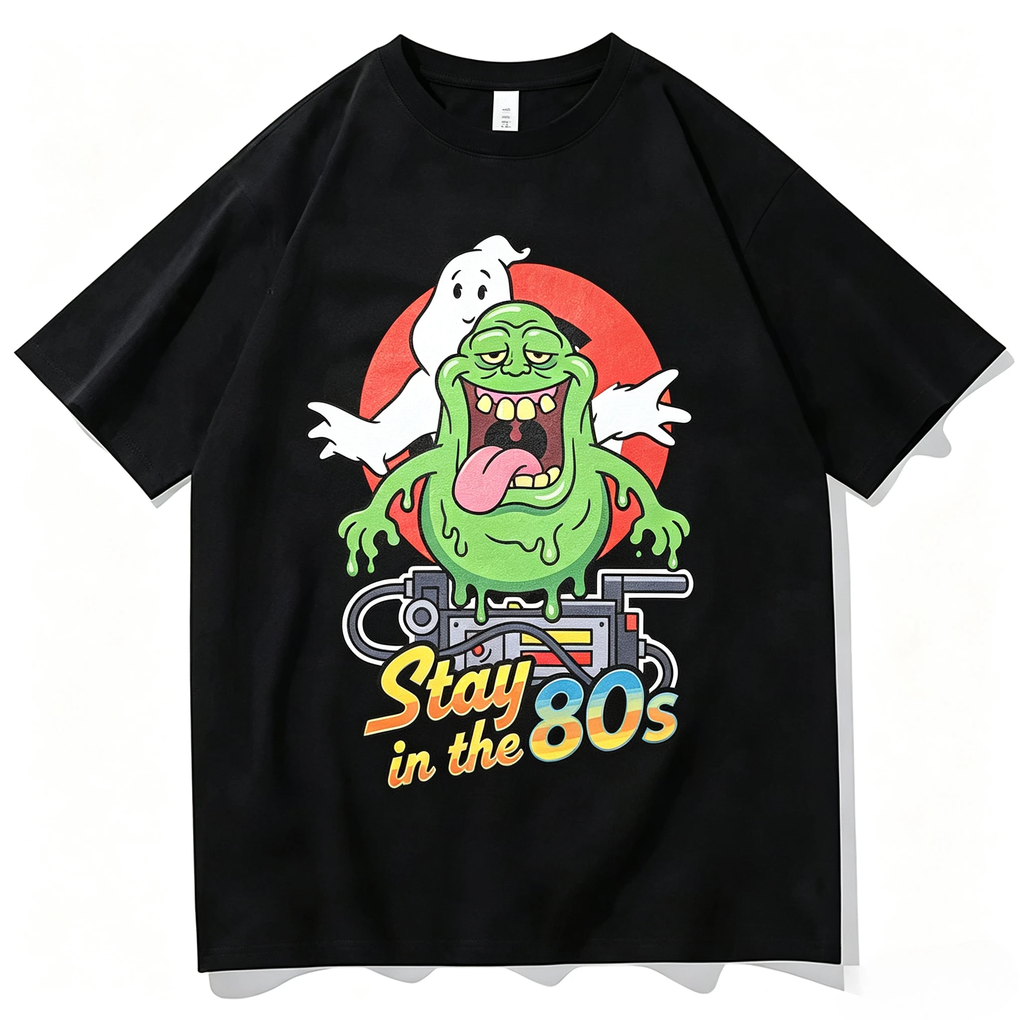 Ghost Ghostbusters Movie Graphic T-shirt Men Cotton Film Fan Loose Oversized Street Casual Daily Short Sleeve Tops