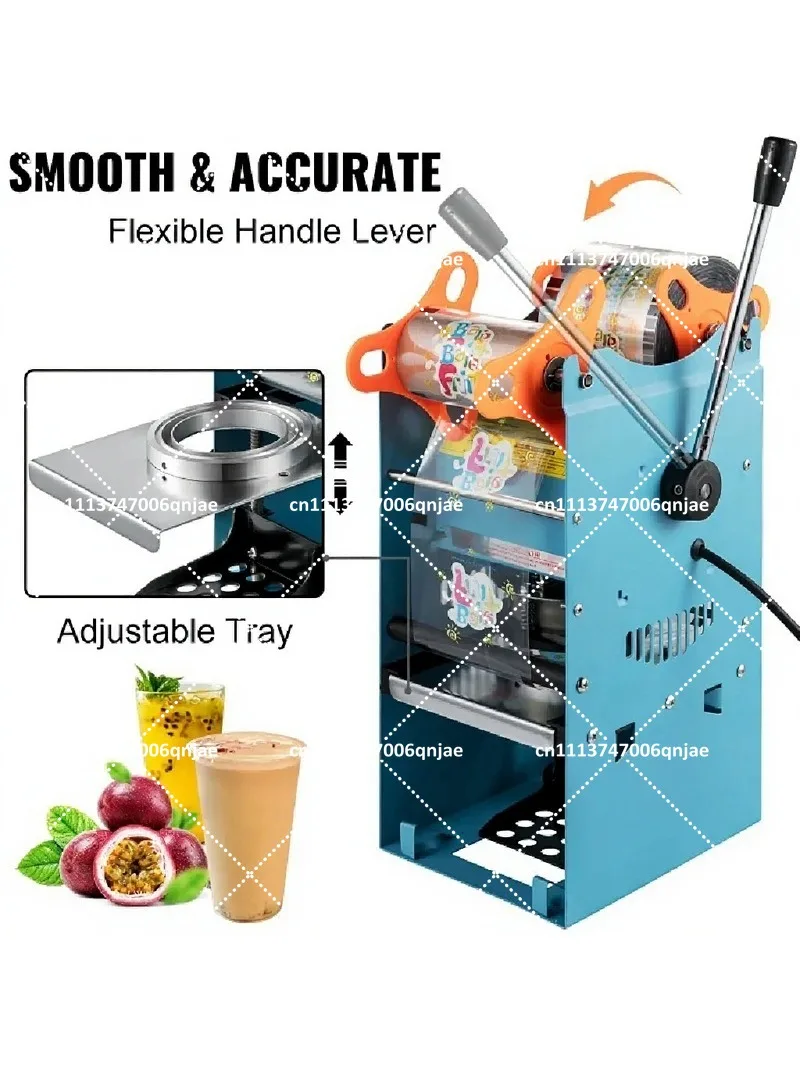 Manual Cup Sealer Machine 300-500 Cup/h with Heating Technology for 90/95mm Boba Tea Cups - view 4