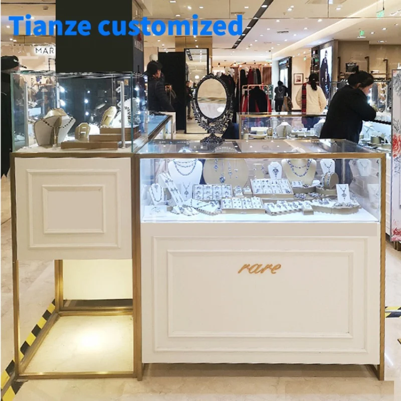 

[Customized]Glass wood jewelry display stand necklace shop jewelry showcase jewelry display