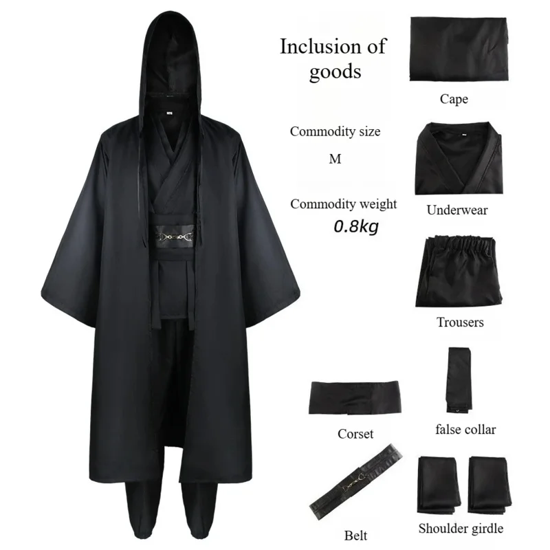 CyNew بدلة تنكرية للهالوين زي تنكري بين المجرات المحارب جيدي نايت زي كامل للأطفال/الكبار متعدد المقاسات متوفر