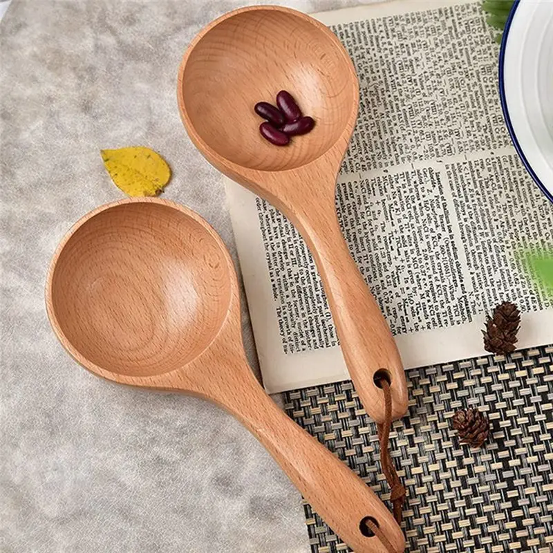 

AA83 4 шт., совок для соли для ванн, деревянный ковш, ложка для канистр, ковшики для муки