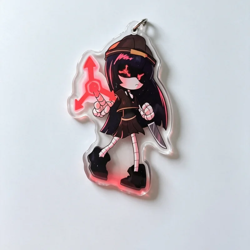 Murder Drones Acrylic Keychain Uzi Doorman N V J Cyn Doll – Cute Anime Cartoon Bag Charm Pendant, Fan Gift for Backpack Zipper