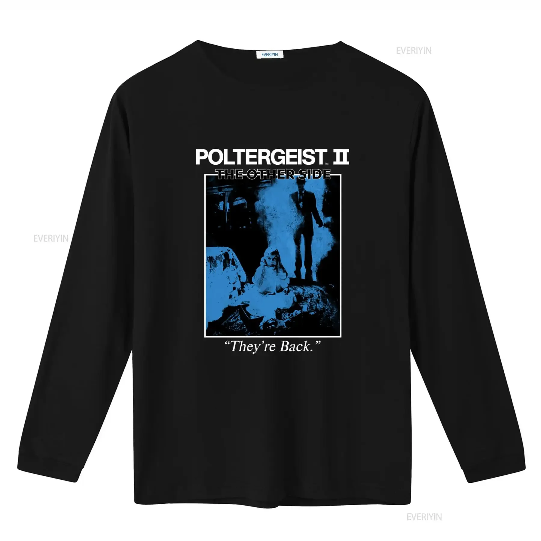 Retro Horror Movie Poltergeist III The Other Side They're Back Poster Print T Shirt vintage Washed Comfortable Casual