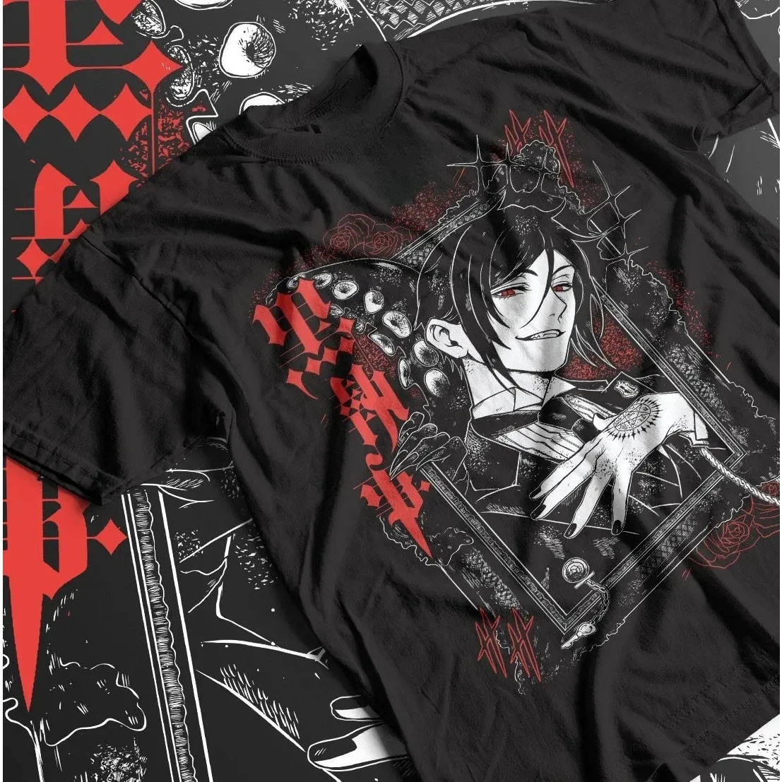 2026 Spring Sale: Black Butler T-Shirt, Ciel Phantomhive Sebastian Michaelis Gift Shirt, Women's Round Neck Short Sleeve