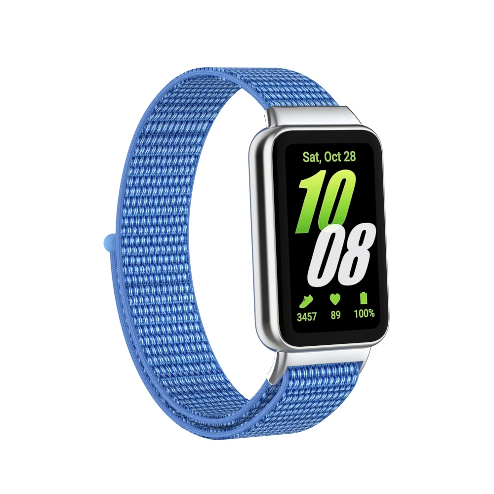 for Samsung Galaxy Fit3 Watch Strap,Sport Nylon Loop ,Metal Connector Comfortable Breathable Sports Band for Active Wear image 2