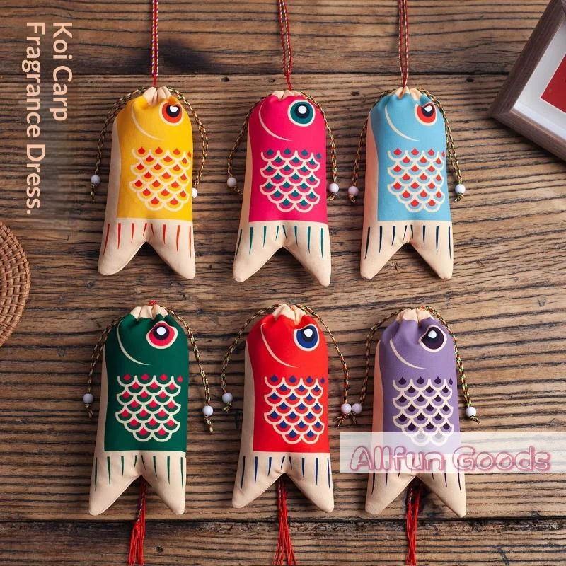 Koi Carp Blessing Bag Pendant Hanfu Decoration Graduation Gift Lucky Pouch Sachet Jewelry Bags Koi Carp Blessing Bag Coin Purse