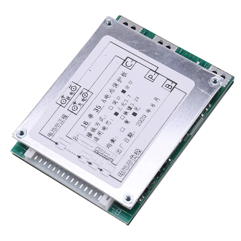 6X 16S 60V 35A Li-Ion Lithium 18650 Battery BMS PCB Protection Board With UPS Energy Inverter