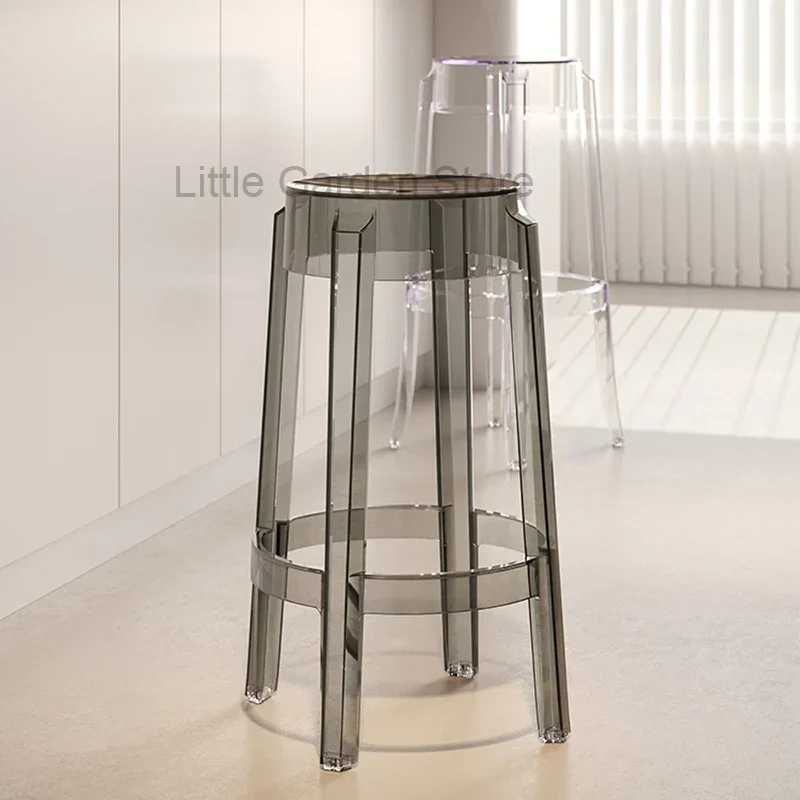 Counter High Luxury Nordic Bar Stools Modern Designer Reception Living Room Bar Stools Cafe Transparent Sedia Velluto Furniture