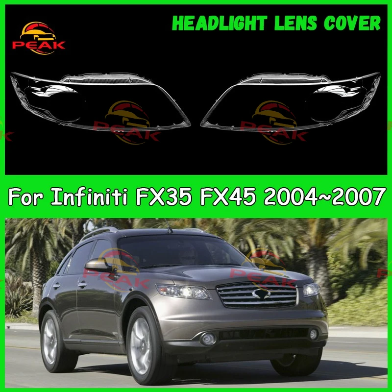 

For Infiniti FX35 FX45 2004 2005 2006 2007 Car headlight cover cap Headlamp Shade Head Lamp headlight lamp cover car accessories
