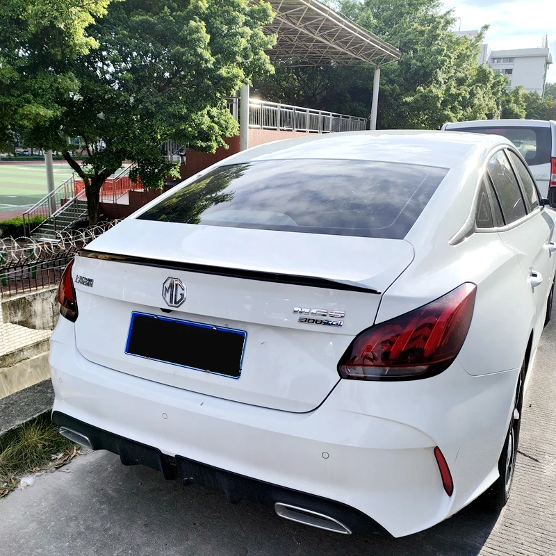 For MG 5 MG5 2020 2021 2022 Rear Trunk Spoiler High Quality ABS Plastic Primer Color Car Tail Wing Decoration